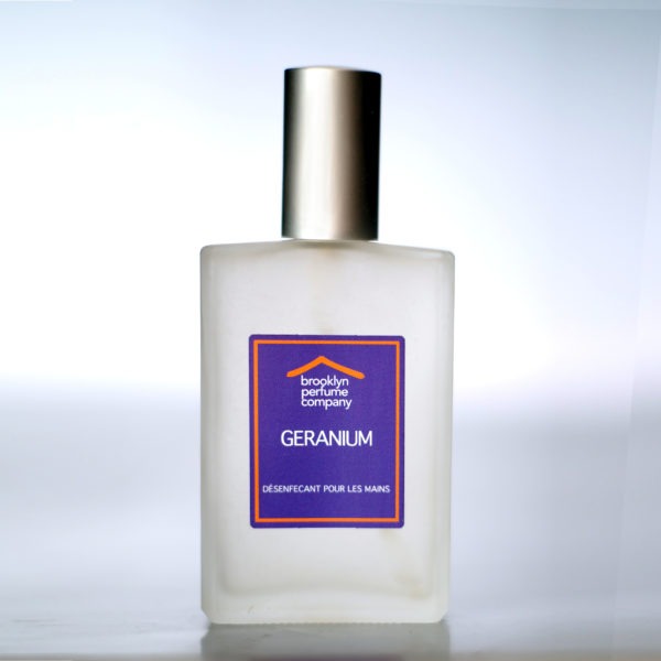 Geranium 100ml Hand Sanitizer by Brooklyn Perfume Company.