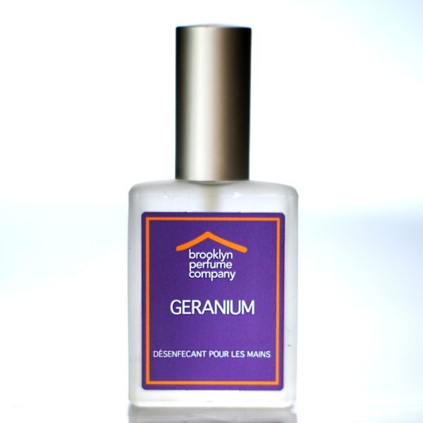 “Geranium” Hand Sanitizer 30ml by Brooklyn Perfume Company.
